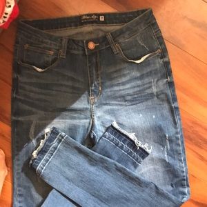 Jeans high waisted distressed